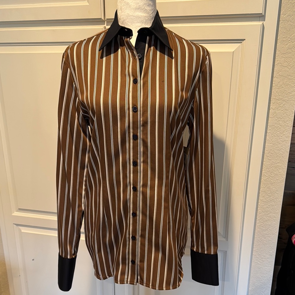 NWT CR Ranch Wear Striped Western Shirt